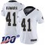 Nike New Orleans Saints #41 Alvin Kamara White Womens Stitched NFL 100th Season Vapor Limited Jersey