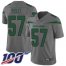 Nike New York Jets #57 C.J. Mosley Gray Mens Stitched NFL Limited Inverted Legend 100th Season Jersey