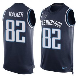 Nike Tennessee Titans #82 Delanie Walker Navy Blue Team Color Mens Stitched NFL Limited Tank Top Jersey