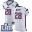 Nike New England Patriots #28 James White White Super Bowl LIII Bound Mens Stitched NFL Vapor Untouchable Elite Jersey