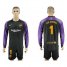 Barcelona #1 Ter Stegen Black Goalkeeper Long Sleeves Soccer Club Jersey