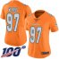 Nike Miami Dolphins #97 Christian Wilkins Orange Womens Stitched NFL Limited Rush 100th Season Jersey