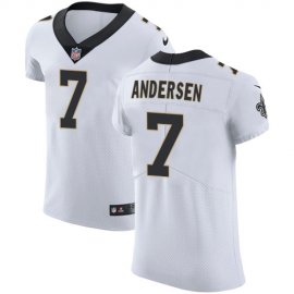 Nike New Orleans Saints #7 Morten Andersen White Mens Stitched NFL Vapor Untouchable Elite Jersey