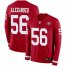 Nike San Francisco 49ers #56 Kwon Alexander Red Team Color Mens Stitched NFL Limited Therma Long Sleeve Jersey