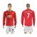 Manchester United #7 Beckham Red Home Long Sleeves Soccer Club Jersey