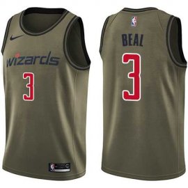 Mens Nike Washington Wizards #3 Bradley Beal Green Salute to Service NBA Swingman Jersey