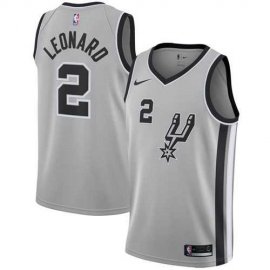 Mens Nike San Antonio Spurs #2 Kawhi Leonard Silver Statement Edition NBA Swingman Jersey