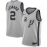 Mens Nike San Antonio Spurs #2 Kawhi Leonard Silver Statement Edition NBA Swingman Jersey