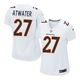 Nike Denver Broncos #27 Steve Atwater White Womens Stitched NFL Game Event Jersey