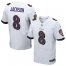 Nike Baltimore Ravens #8 Lamar Jackson White Mens Stitched NFL New Elite Jersey