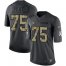 Nike New Orleans Saints #75 Andrus Peat Black Mens Stitched NFL Limited 2016 Salute To Service Jersey