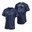 Tampa Bay Rays #84 John Curtiss Mens Nike Navy Alternate 2020 Authentic Team MLB Jersey