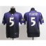 Nike Baltimore Ravens #5 Joe Flacco Purple/Black Mens Stitched NFL Elite Fadeaway Fashion Jersey