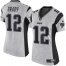 Nike New England Patriots #12 Tom Brady Gray Womens Stitched NFL Limited Gridiron Gray II Jersey