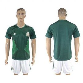 Mexico Blank Green Home Soccer Country Jersey