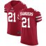Nike San Francisco 49ers #21 Deion Sanders Red Team Color Mens Stitched NFL Vapor Untouchable Elite Jersey