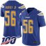 Nike Los Angeles Chargers #56 Kenneth Murray Jr Electric Blue Mens Stitched NFL Limited Rush 100th Season Jersey