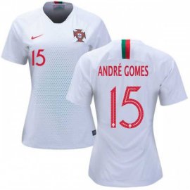 Womens Portugal #15 Andre Gomes Away Soccer Country Jersey