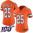 Nike Denver Broncos #25 Chris Harris Jr Orange Womens Stitched NFL Limited Rush 100th Season Jersey
