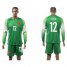 Turkey #12 Tekin Green Goalkeeper Long Sleeves Soccer Country Jersey