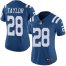 Nike Indianapolis Colts #28 Jonathan Taylor Royal Blue Womens Stitched NFL Limited Rush Jersey