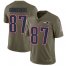 Nike New England Patriots #87 Rob Gronkowski Olive Youth Stitched NFL Limited 2017 Salute to Service Jersey