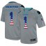 Nike Carolina Panthers #1 Cam Newton Lights Out Grey Mens Stitched NFL Elite USA Flag Fashion Jersey