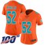 Nike Miami Dolphins #52 Raekwon McMillan Orange Womens Stitched NFL Limited Inverted Legend 100th Season Jersey
