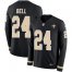 Nike New Orleans Saints #24 Vonn Bell Black Team Color Mens Stitched NFL Limited Therma Long Sleeve Jersey