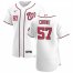 Washington Nationals #57 Wil Crowe Mens Nike White Home 2020 Authentic Player MLB Jersey