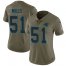 Nike Carolina Panthers #51 Sam Mills Olive Womens Stitched NFL Limited 2017 Salute to Service Jersey