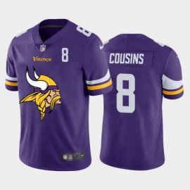 Minnesota Minnesota Vikings #8 Kirk Cousins Purple Mens Nike Big Team Logo Player Vapor Limited NFL Jersey