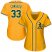 Oakland Athletics #33 Jose Canseco Gold Alternate Womens Stitched MLB Jersey