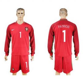 Portugal #1 Patricio Home Long Sleeves Soccer Country Jersey