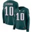 Nike Philadelphia Eagles #10 DeSean Jackson Midnight Green Team Color Womens Stitched NFL Limited Therma Long Sleeve Jersey