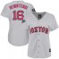 Boston Red Sox #16 Andrew Benintendi Grey Road 2018 World Series Womens Stitched MLB Jersey