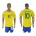 Brazil #10 Ronaldinho Home Soccer Country Jersey