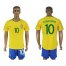 Brazil #10 Ronaldinho Home Soccer Country Jersey