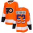 Adidas Philadelphia Flyers #53 Shayne Gostisbehere Orange Home Authentic USA Flag Stitched NHL Jersey