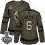 Adidas Vegas Golden Knights #6 Colin Miller Green Salute to Service 2018 Stanley Cup Final Womens Stitched NHL Jersey