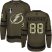 Adidas Tampa Bay Lightning #88 Andrei Vasilevskiy Green 2022 Stanley Cup Final Patch Salute to Service Stitched NHL Jersey Mens