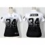 Nike Las Vegas Raiders #34 Bo Jackson White/Black Womens Stitched NFL Elite Fadeaway Fashion Jersey
