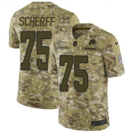 Nike Washington Football Team #75 Brandon Scherff Camo Youth Stitched NFL Limited 2018 Salute to Service Jersey