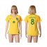 Womens Brazil #8 Socrates Home Soccer Country Jersey
