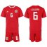 Wales #6 Williams Home Soccer Country Jersey
