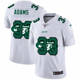 New York New York Jets #33 Jamal Adams White Mens Nike Team Logo Dual Overlap Limited NFL Jersey