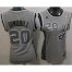 Cheap Women San Antonio Spurs 20 Manu Ginobili Grey Revolution 30 Swingman NBA Jersey