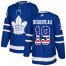 Adidas Toronto Maple Leafs #19 Bruce Boudreau Blue Home Authentic USA Flag Stitched NHL Jersey