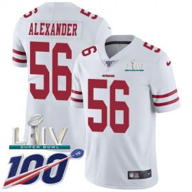 Nike San Francisco 49ers #56 Kwon Alexander White Super Bowl LIV 2020 Youth Stitched NFL 100th Season Vapor Limited Jersey
