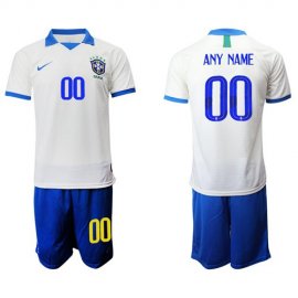 Brazil Personalized White Soccer Country Jersey